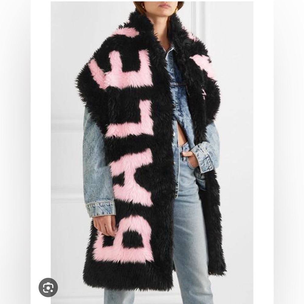 Balenciaga faux fur shawl